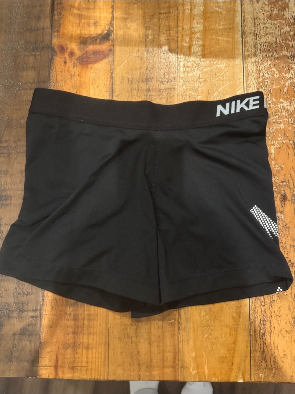Nike Women’s Black Bike Shorts with Logo Waistband M